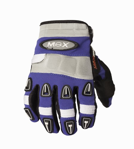 GUANTES MOTOCROSS MAX VMX20 (AZUL) L/PREMIUM TALLE L [MVMX20A/L]